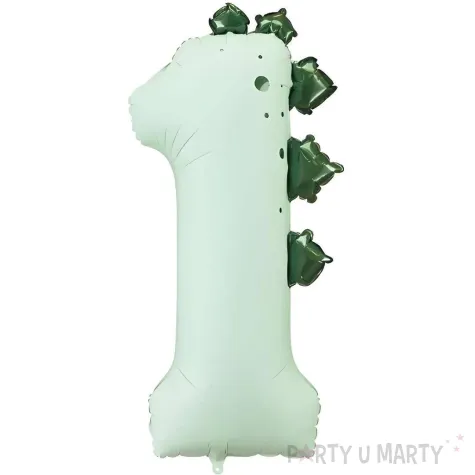 xx balon foliowy cyfra 1 dinozaur 92cm mix