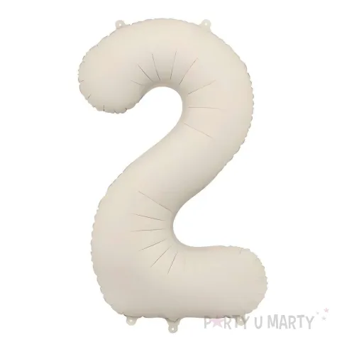 xx balon foliowy cyfra 2 86cm jasny bez