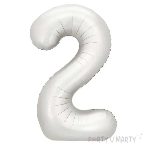 xx balon foliowy cyfra 2 86cm srebrny