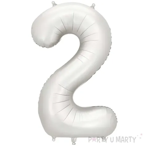 xx balon foliowy cyfra 2 86cm srebrny