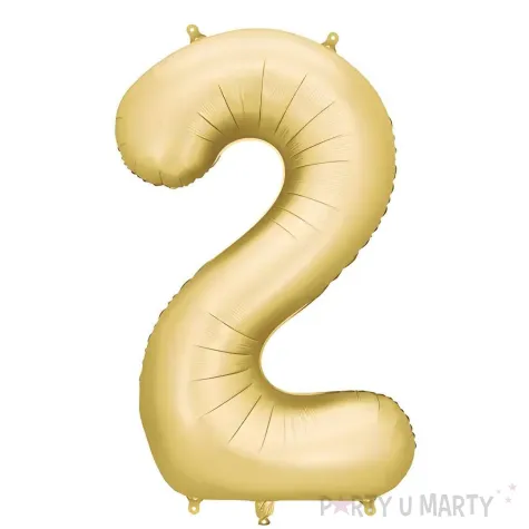 xx balon foliowy cyfra 2 86cm zloty