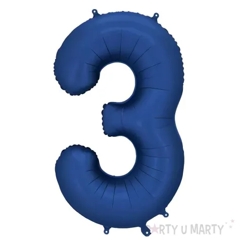 xx balon foliowy cyfra 3 86cm granat