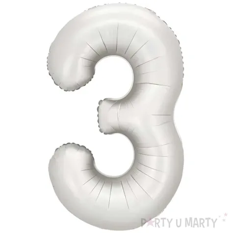 xx balon foliowy cyfra 3 86cm srebrny