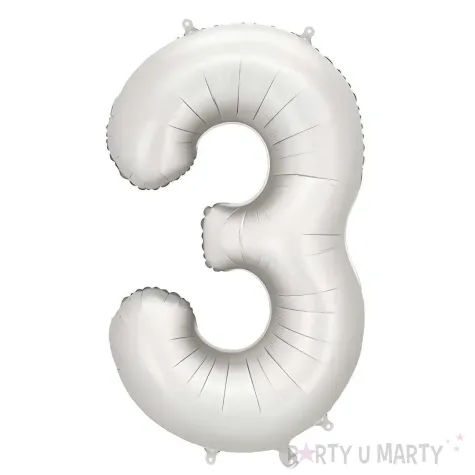 xx balon foliowy cyfra 3 86cm srebrny
