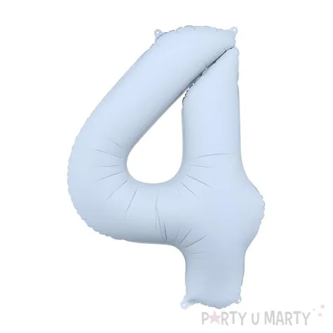 xx balon foliowy cyfra 4 86cm mglisty niebieski