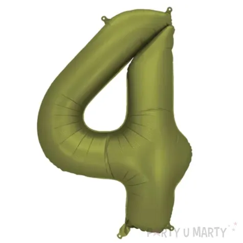 xx balon foliowy cyfra 4 86cm oliwkowy