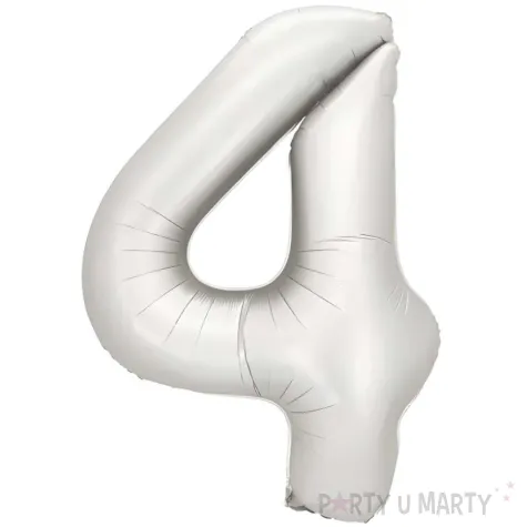 xx balon foliowy cyfra 4 86cm srebrny
