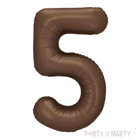 xx balon foliowy cyfra 5 86cm mocca
