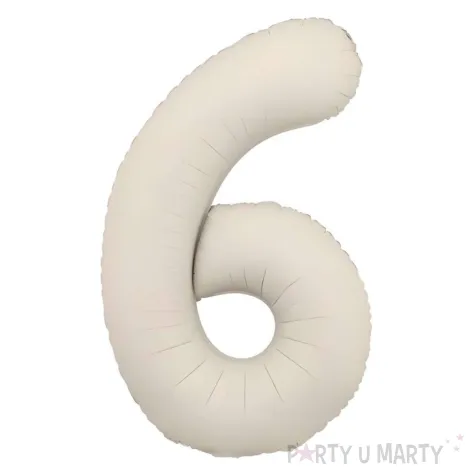 xx balon foliowy cyfra 6 86cm jasny bez