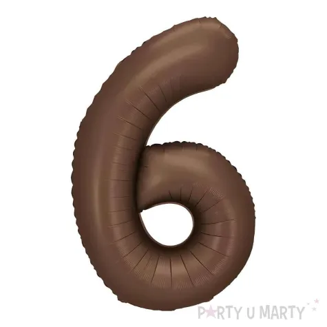 xx balon foliowy cyfra 6 86cm mocca