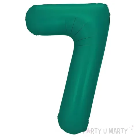xx balon foliowy cyfra 7 86cm butelkowa zielen