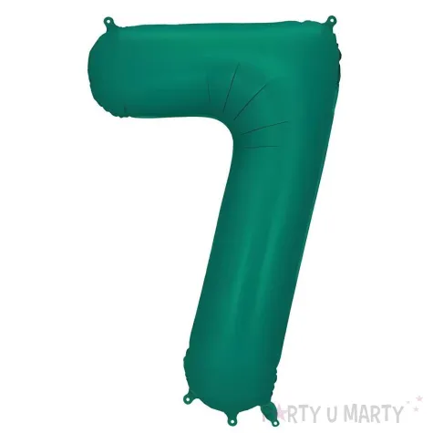 xx balon foliowy cyfra 7 86cm butelkowa zielen