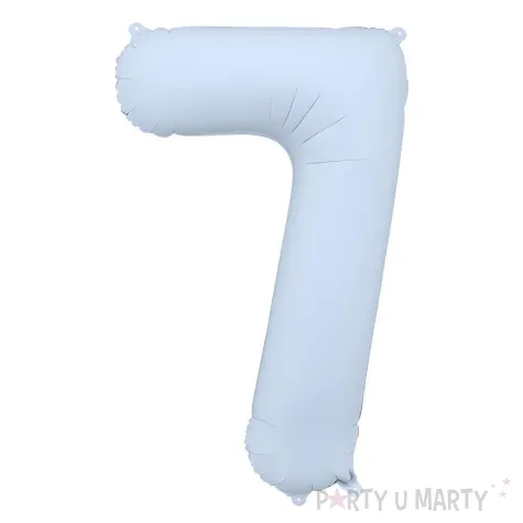 xx balon foliowy cyfra 7 86cm mglisty niebieski
