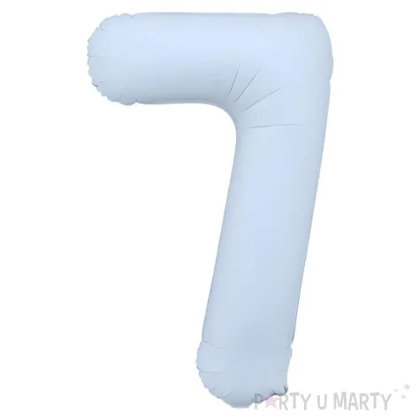 xx balon foliowy cyfra 7 86cm mglisty niebieski