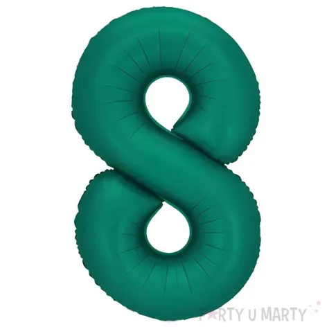 xx balon foliowy cyfra 8 86cm butelkowa zielen