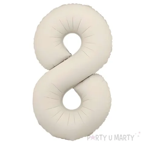 xx balon foliowy cyfra 8 86cm jasny bez
