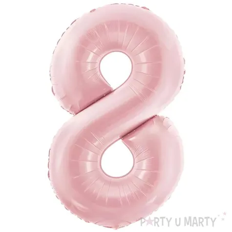 xx balon foliowy cyfra 8 86cm jasny rozowy