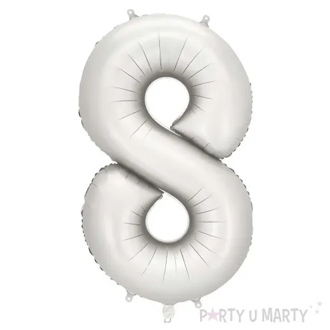 xx balon foliowy cyfra 8 86cm srebrny
