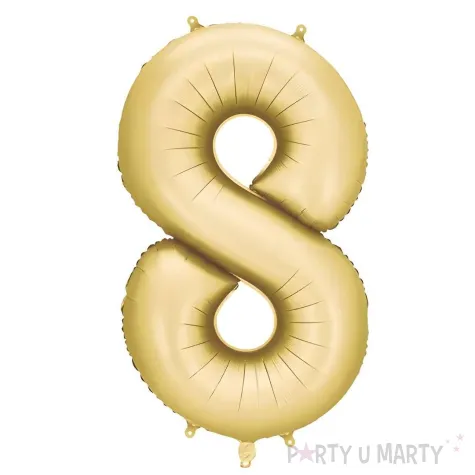 xx balon foliowy cyfra 8 86cm zloty