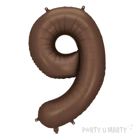 xx balon foliowy cyfra 9 86cm mocca