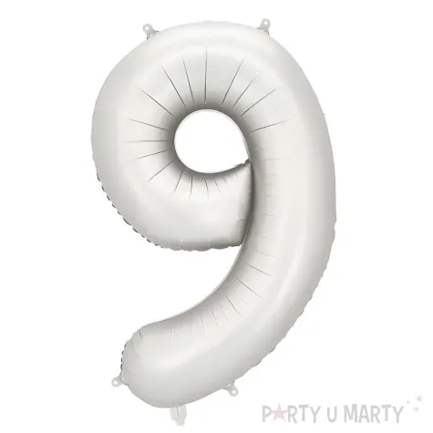 xx balon foliowy cyfra 9 86cm srebrny