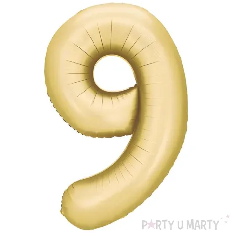 xx balon foliowy cyfra 9 86cm zloty