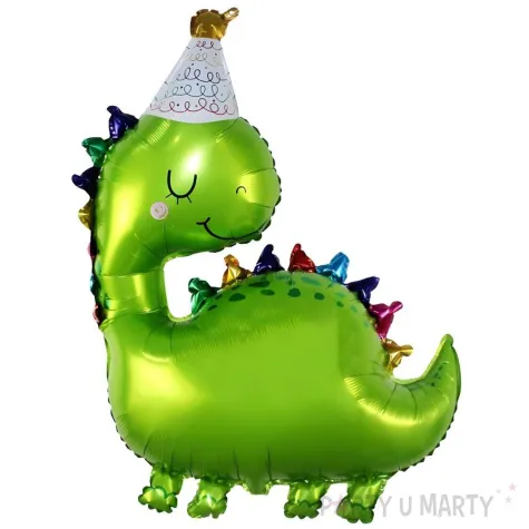 xx balon foliowy dinozaur w czapeczce 66x80 cm