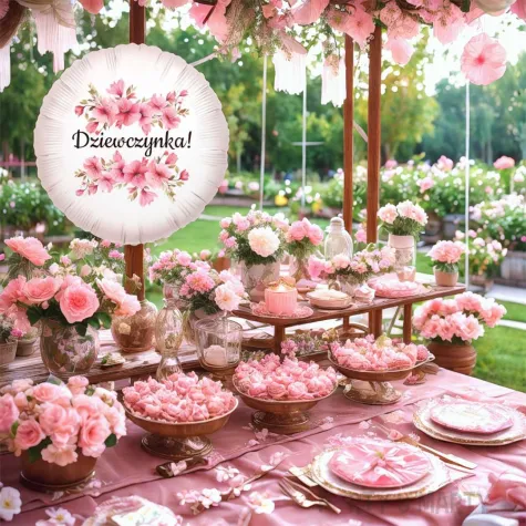 xx balon foliowy dziwczynka kwiat jabloni