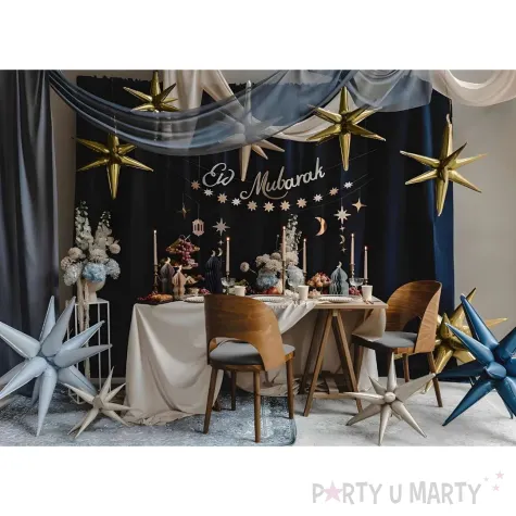 xx balon foliowy gwiazda 3d 105cm mglisty niebieski