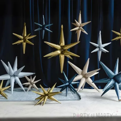 xx balon foliowy gwiazda 3d 50cm granat