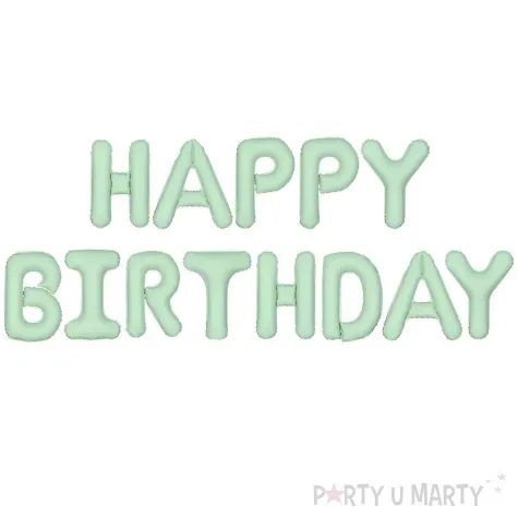 xx balon foliowy happy birthday 340x35cm zielen