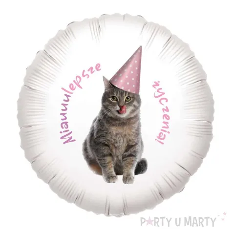 xx balon foliowy kot miaulepsze zyczenia
