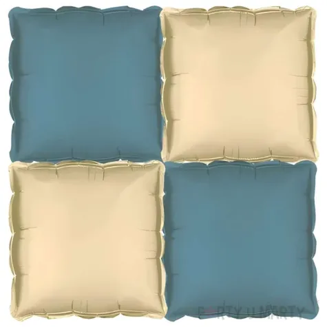 xx balon foliowy kurtyna dwustronna kwadrat bezowo granatowy 35 x 35 cm 1 op 4 szt