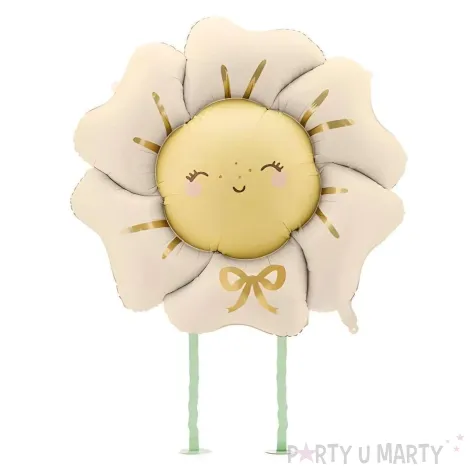 xx balon foliowy kwiatek 104x104 cm jasny bez