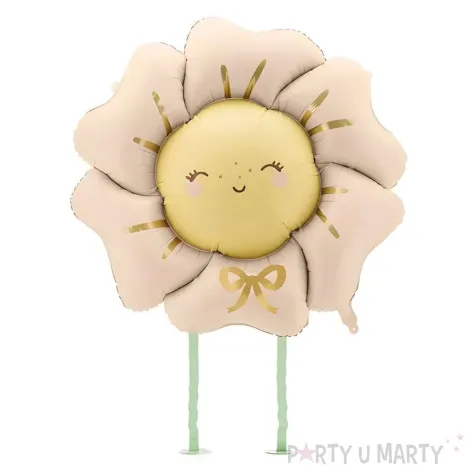 xx balon foliowy kwiatek 104x104 cm rumiany rozowy