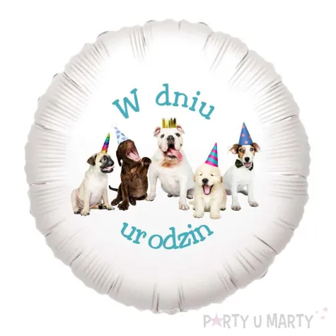 xx balon foliowy pieski w dniu urodzin