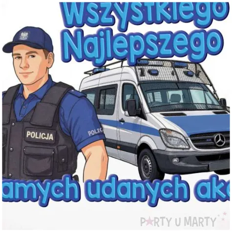 xx balon foliowy policjant udanych akcji