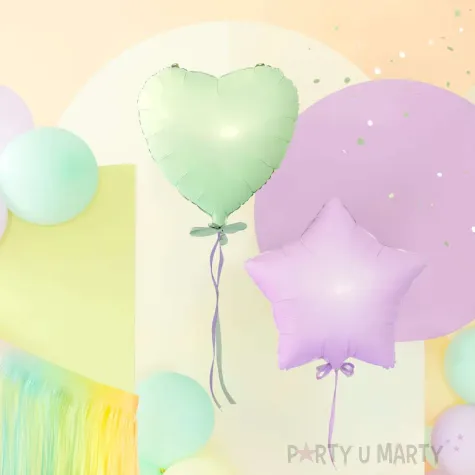 xx balon foliowy serce pistacjowy matowy 18cali
