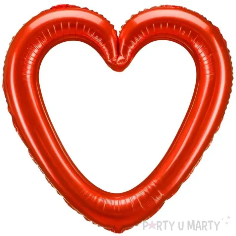 xx balon foliowy serce ramka 86x83 5 cm czerwony