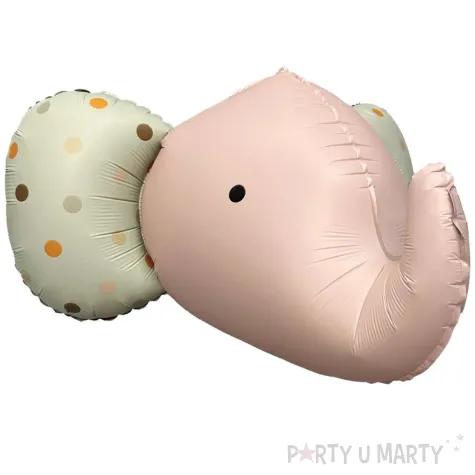 xx balon foliowy slon 3d rozowy matowy 63x50 cm