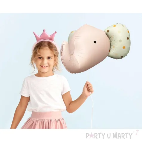 xx balon foliowy slon 3d rozowy matowy 63x50 cm