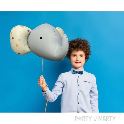 xx balon foliowy slon 3d szary matowy 63x50 cm