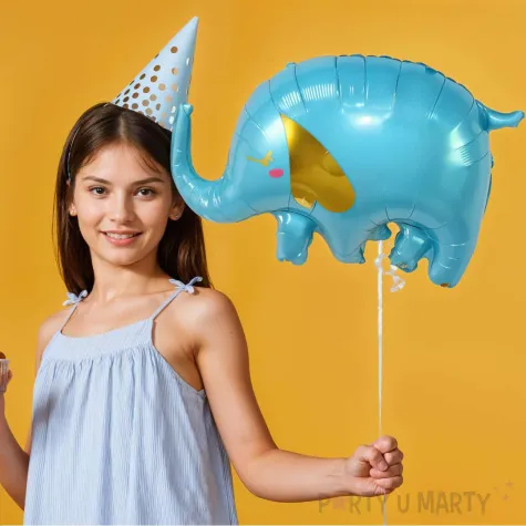 xx balon foliowy slon niebieski 40x58 cm