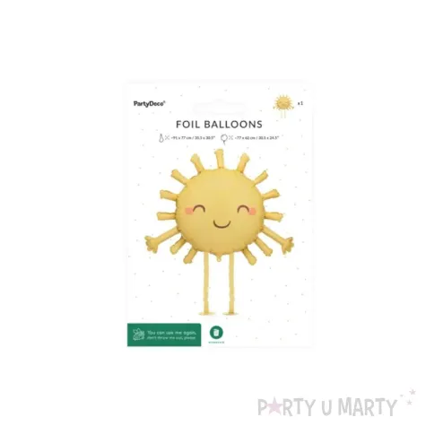 xx balon foliowy sloneczko 91x77 cm zolty