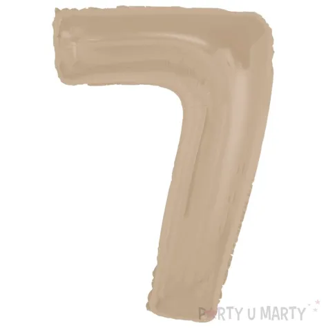 xx balon foliowy smart cyfra 7 matowa latte 92 cm