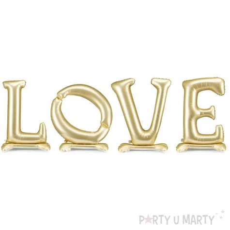 xx balon foliowy stojacy napis love 350x114 cm zloty