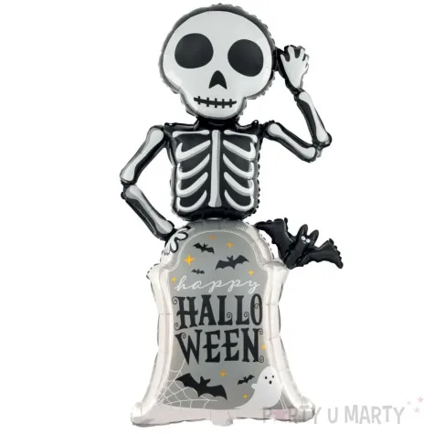 xx balon foliowy szkielet na nagrobku halloween