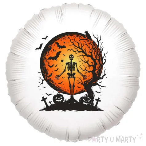 xx balon halloween szkielet zachod slonca