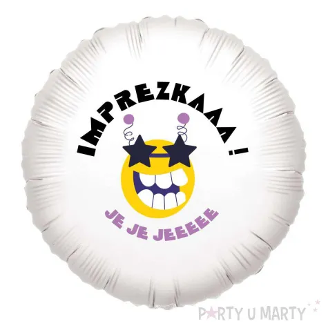 xx balon imprezka bialy