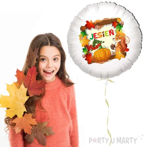 xx balon jesien dynia i jarzebina